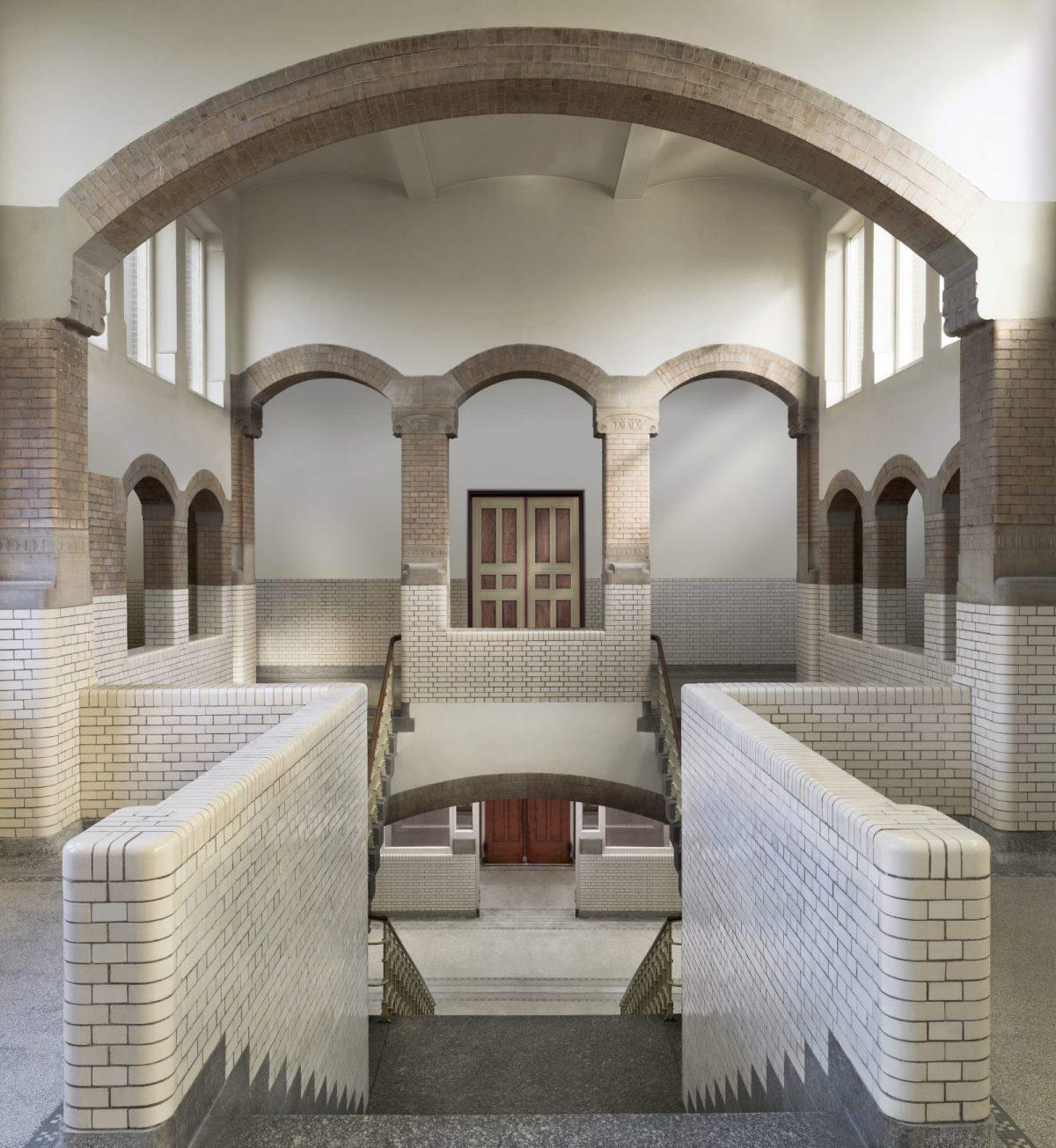 Impressie Trappenhuis HBS Arnhem 1913, Foto Studio Gerrit Schreurs, 2014