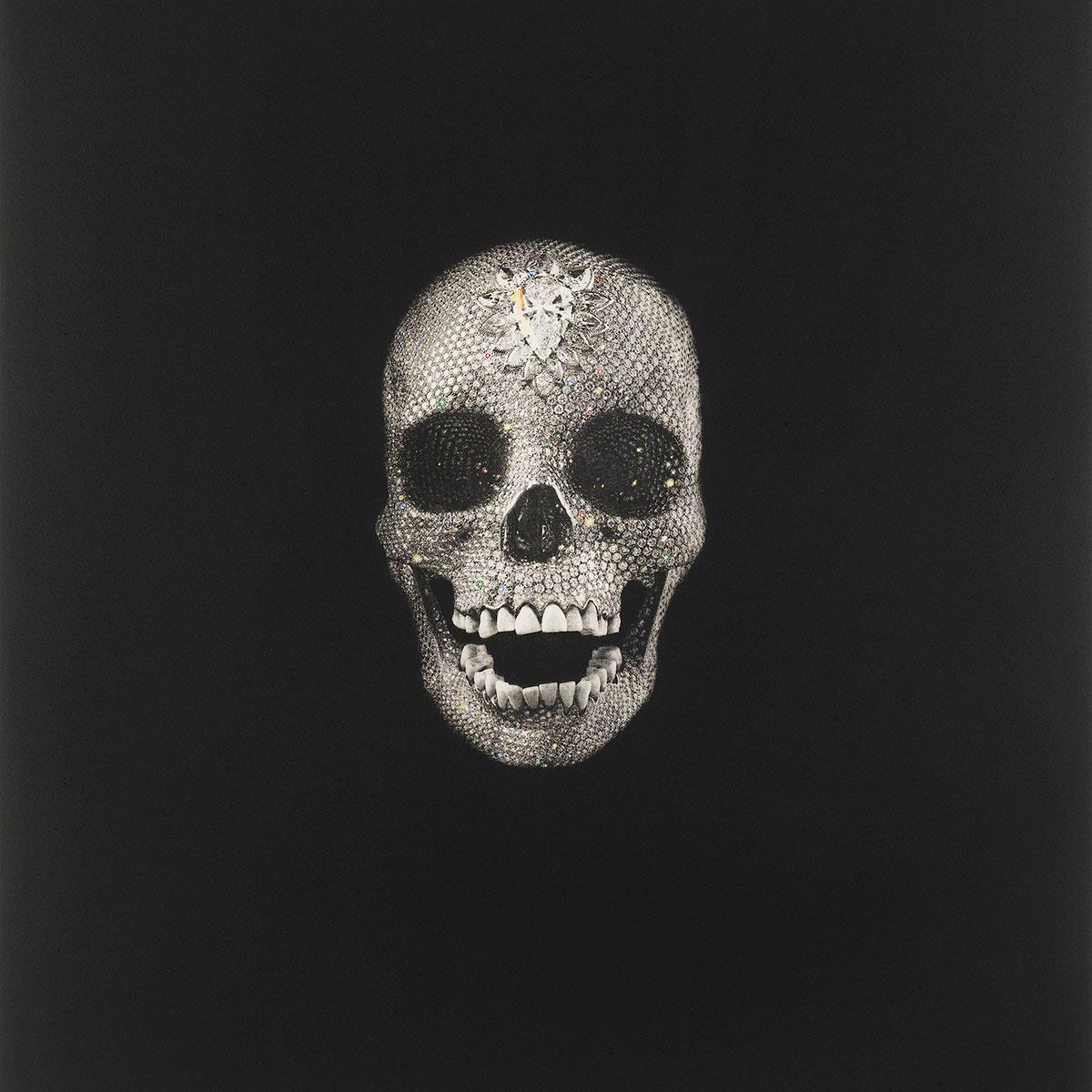 Damien Hirst, Memento, ets, aquatint en waterverf, 2008. Collectie Kunstmuseum Den Haag, langdurig bruikleen The Monique Zajfen Collection