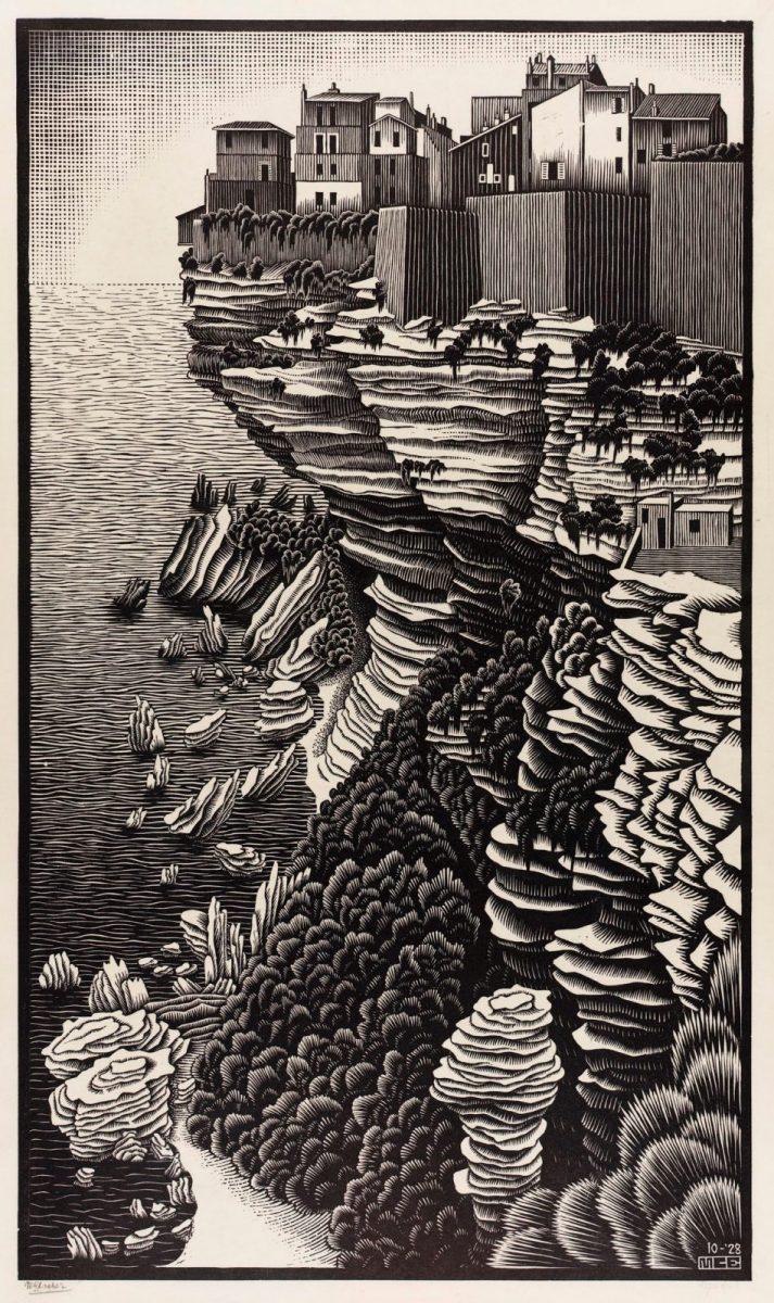 M.C. Escher, Bonifacio, houtsnede, oktober 1928