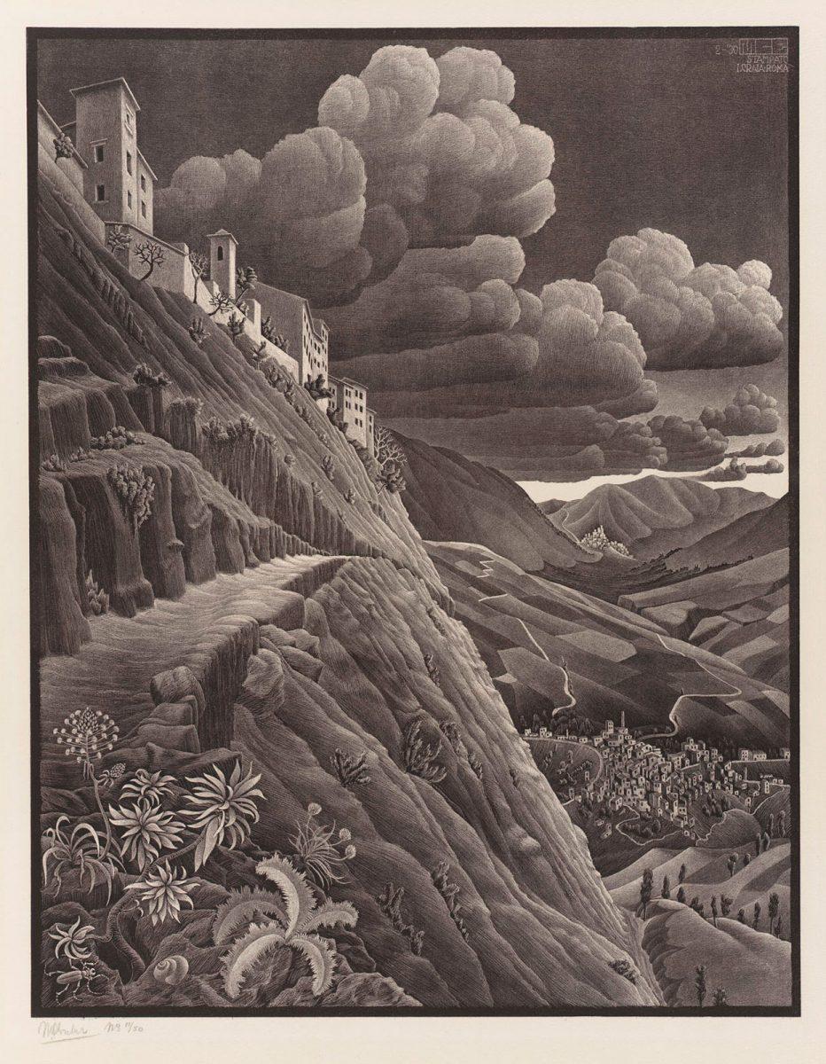 M.C. Escher, Castrovalva, litho, februari 1930