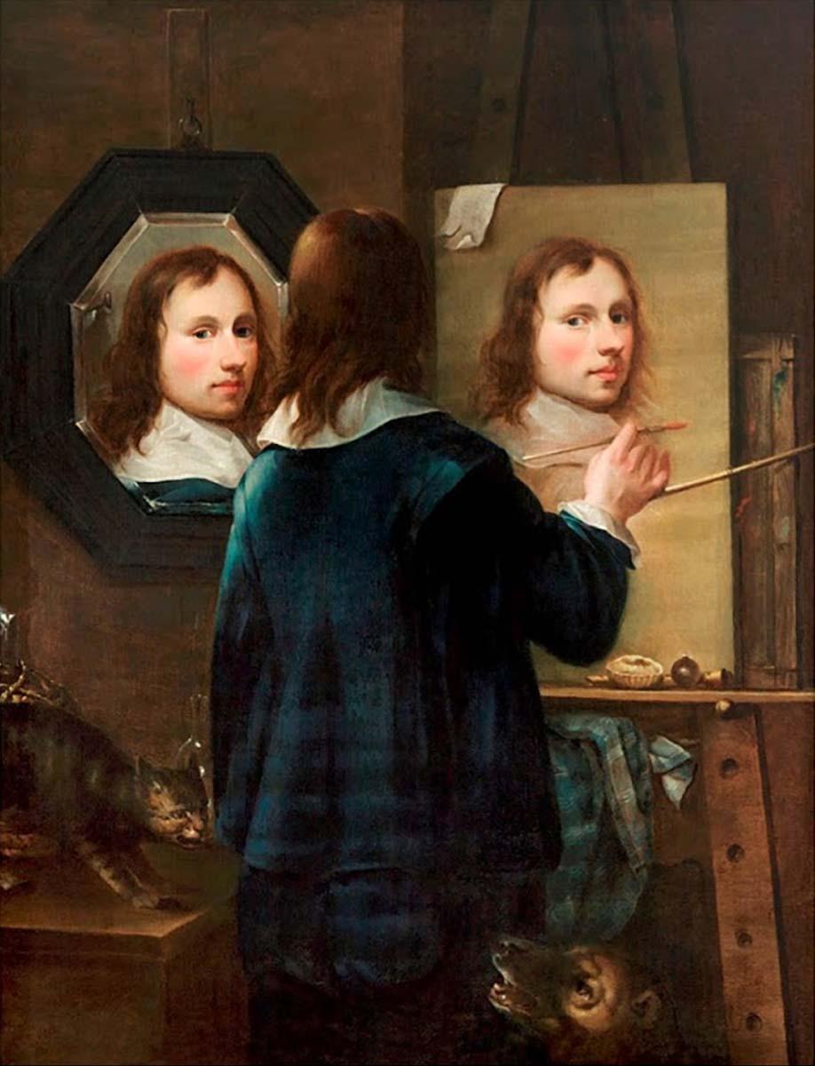 Johannes Gumpp, Zelfportret, olieverf op doek, 1646. Collectie Kunsthandel Peter Mühlbauer, Schloss Schönburg, Pöcking