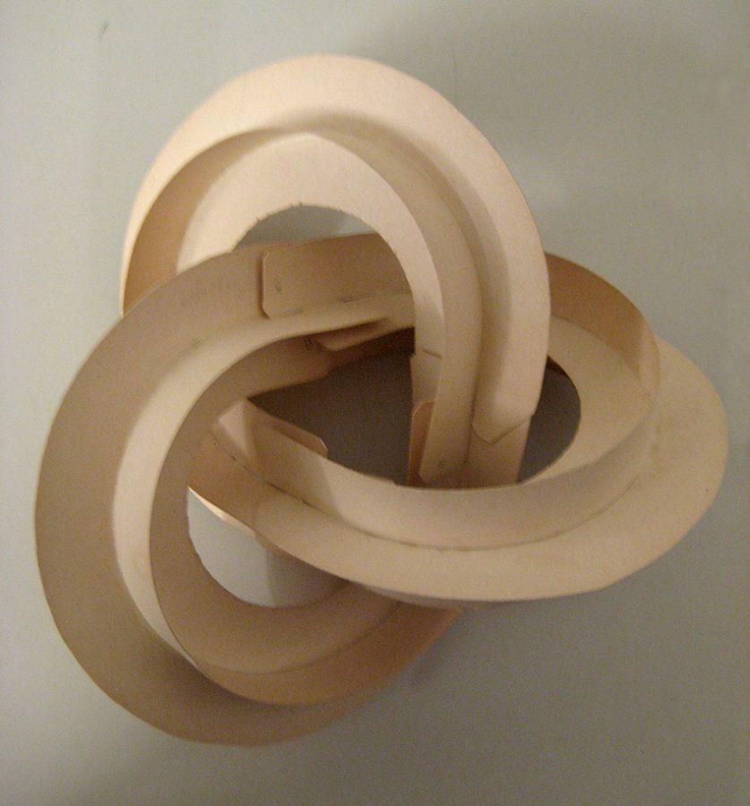 Door Escher gemaakte papieren knoop, Escherarchief Kunstmuseum Den Haag