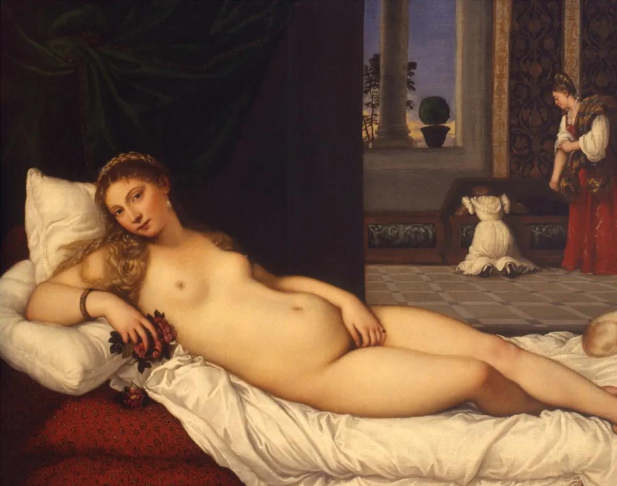 Titiaan, Venus van Urbino, olieverf op paneel, 1538. Collectie Uffizi museum, Florence